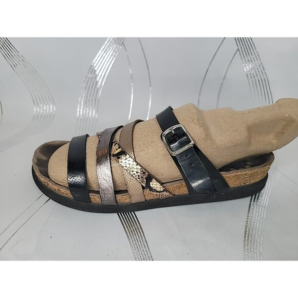 2 Pairs of Mephisto EU Size 39 US 8.5 - 9 Strappy Sandals Brown Silver Black - Picture 8 of 13